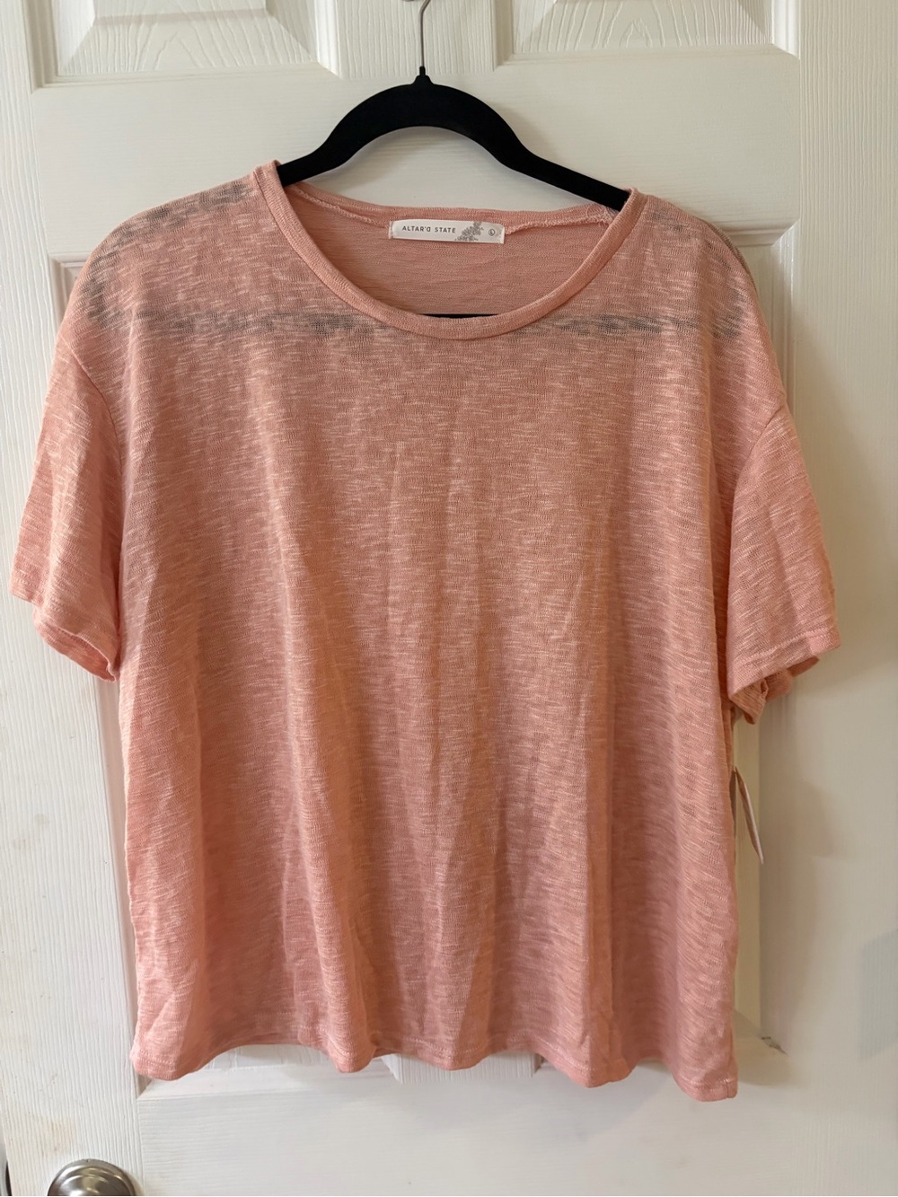 NWT Altar'd State Peach Tee